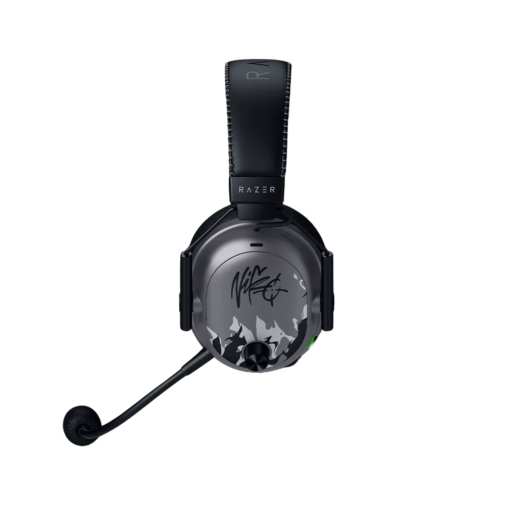 אוזניות גיימינג קשת Over-Ear אלחוטיות עם ביטול רעשים ומיקרופון Razer BlackShark V3 Pro NiKo Edition – צבע שחור