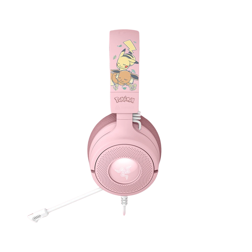 אוזניות גיימינג חוטיות Razer Kraken V4 X Pikachu & Eevee Edition – צבע ורוד