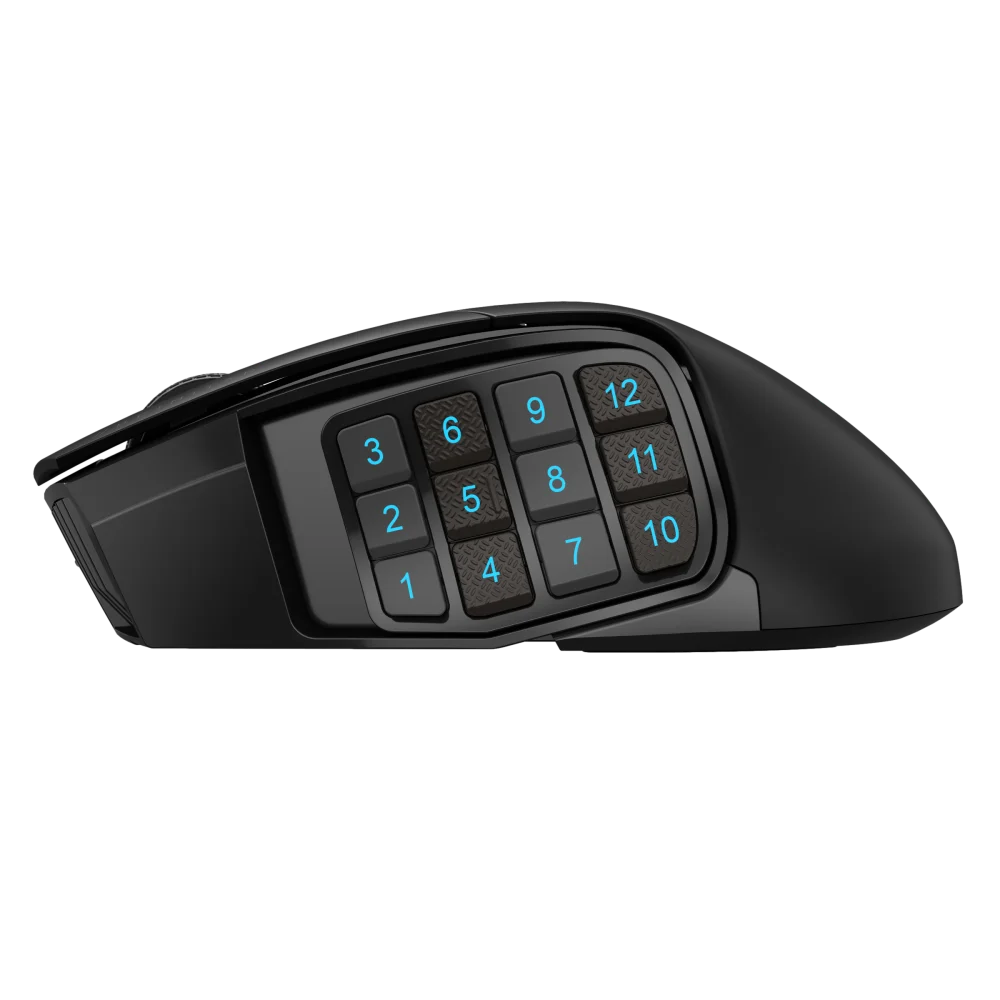עכבר גיימינג אלחוטי CORSAIR SCIMITAR ELITE WIRELESS MMO מבית Corsair בצבע שחור