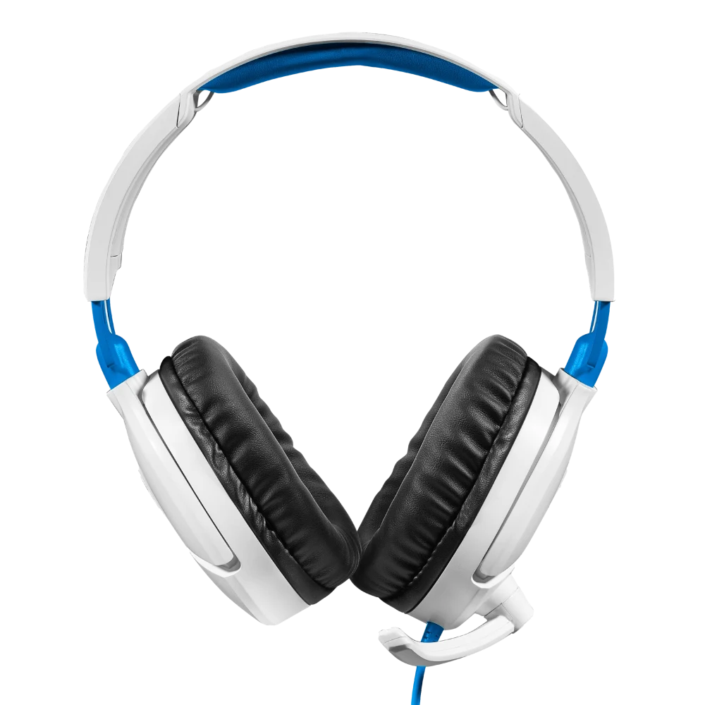 אוזניות גיימינג קשת Over-Ear חוטיות עם מיקרופון Turtle Beach Recon 70 – צבע לבן כחול