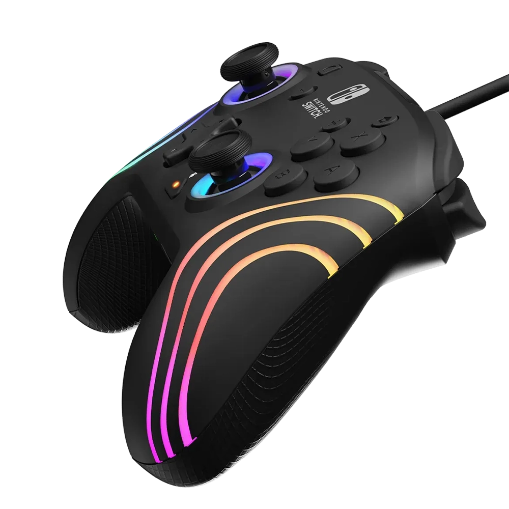 בקר משחק חוטי Turtle Beach Afterglow Wave RGB ל-Nintendo Switch – שחור