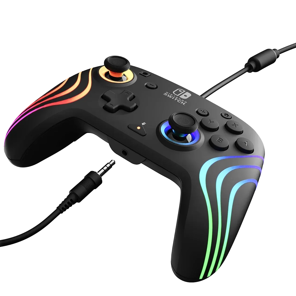 בקר משחק חוטי Turtle Beach Afterglow Wave RGB ל-Nintendo Switch – שחור