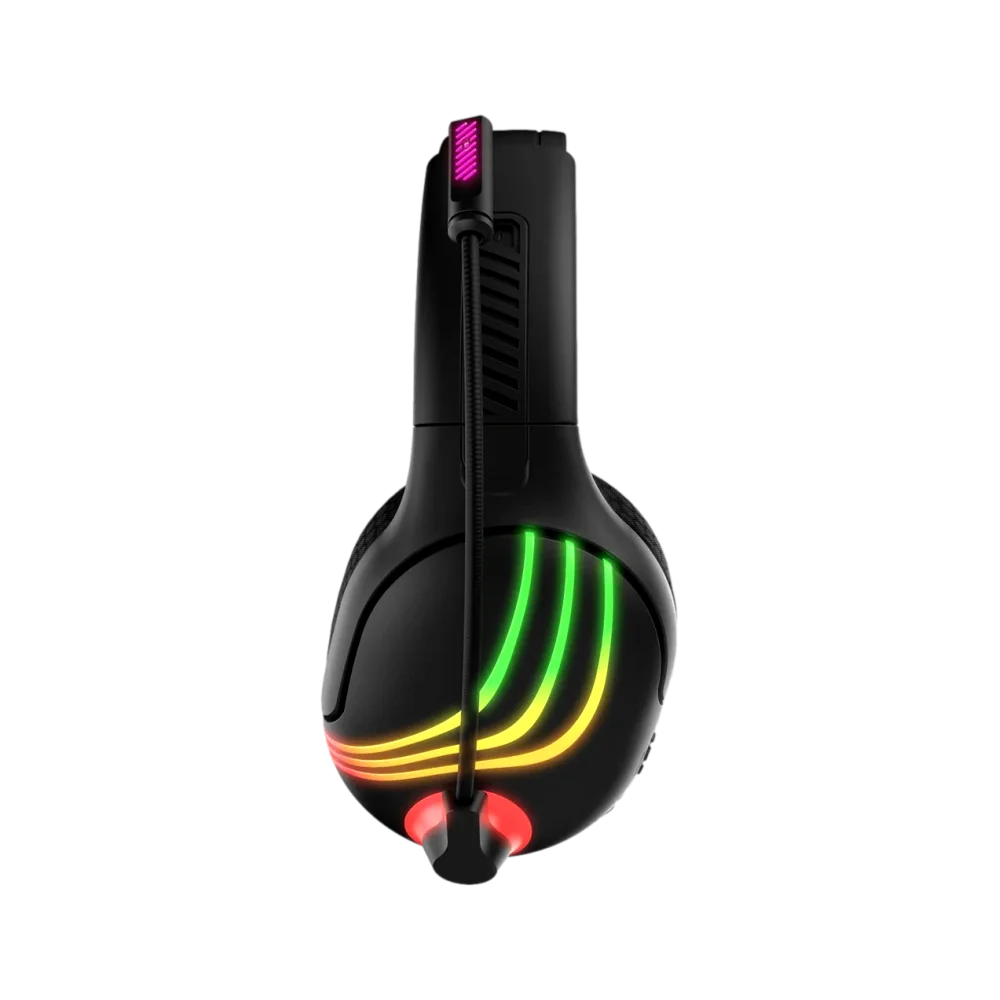 אוזניות גיימינג קשת Over-Ear אלחוטיות עם מיקרופון Turtle Beach PDP Afterglow Wave RGB – צבע שחור