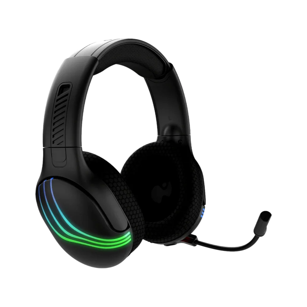 אוזניות גיימינג קשת Over-Ear אלחוטיות עם מיקרופון Turtle Beach PDP Afterglow Wave RGB – צבע שחור