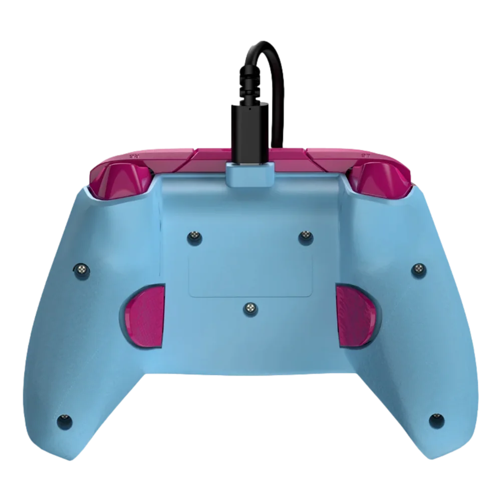 בקר משחק חוטי Turtle Beach Rematch Glow Advanced Wired ל-Xbox/PC בצבע תכלת/ורוד