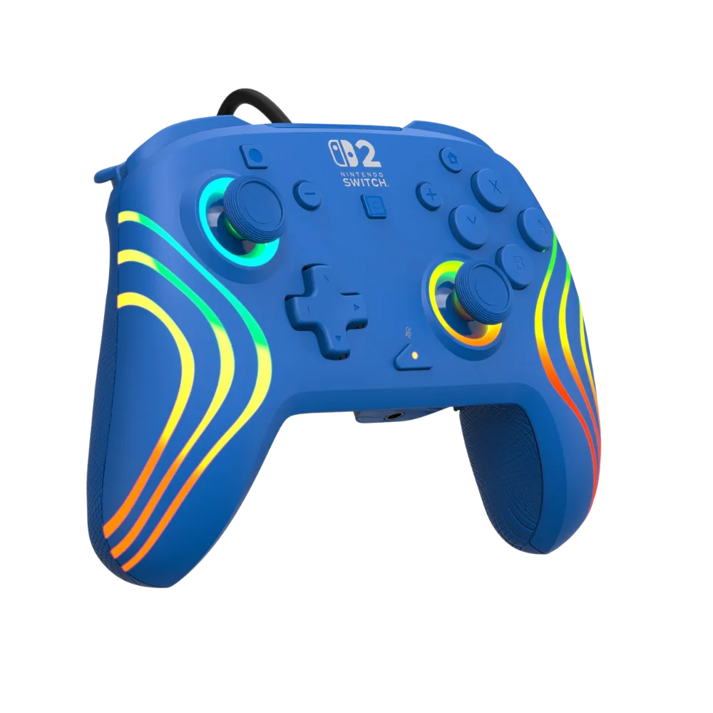 בקר משחק חוטי Turtle Beach Afterglow™ Wave Wired Controller ל-Nintendo Switch 2 בצבע כחול