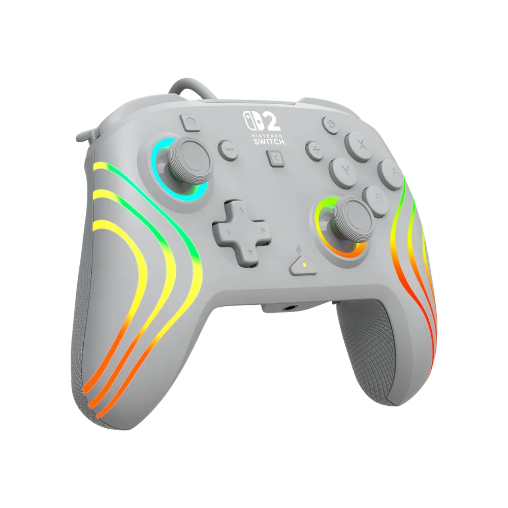 בקר משחק חוטי Turtle Beach Afterglow Wave Wired Controller ל-Nintendo Switch 2 בצבע אפור