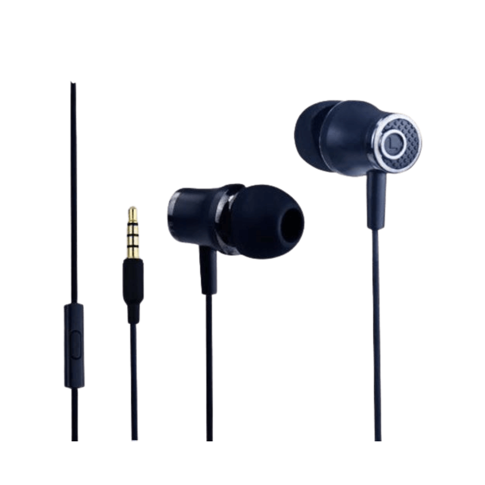 אוזניות In-Ear חוטיות עם מיקרופון Silver Line FDH-105 – צבע שחור