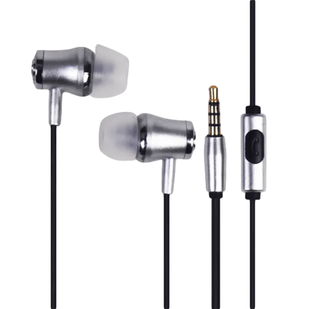 אוזניות In-Ear חוטיות עם מיקרופון Silver Line FDH-105 – צבע כסף