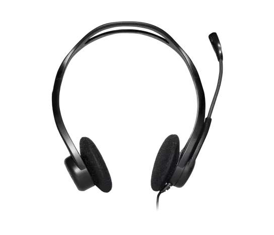 אוזניות חוטיות עם מיקרופון למחשב Logitech 960 USB – צבע שחור