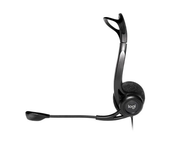 אוזניות חוטיות עם מיקרופון למחשב Logitech 960 USB – צבע שחור