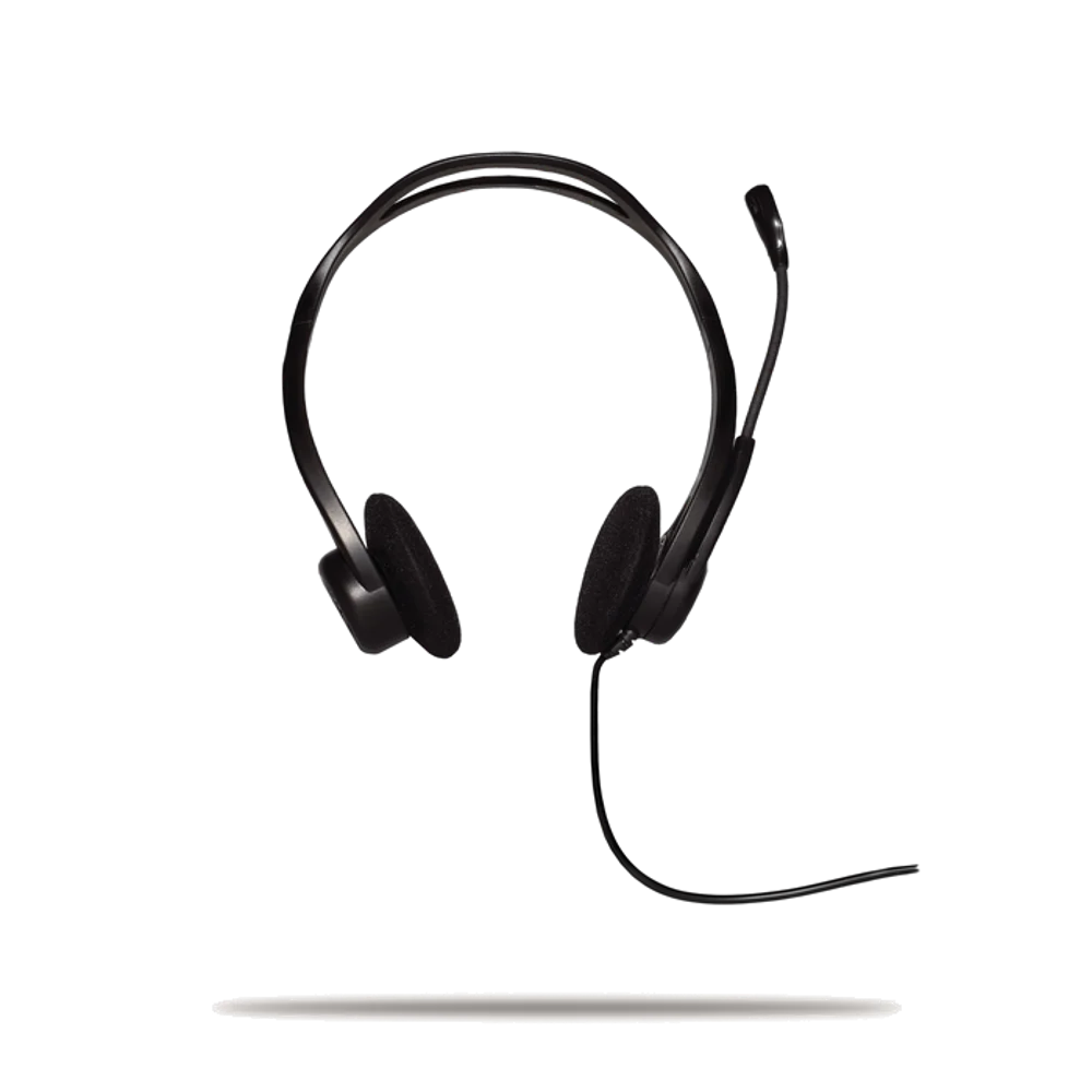 אוזניות חוטיות עם מיקרופון למחשב Logitech 960 USB – צבע שחור