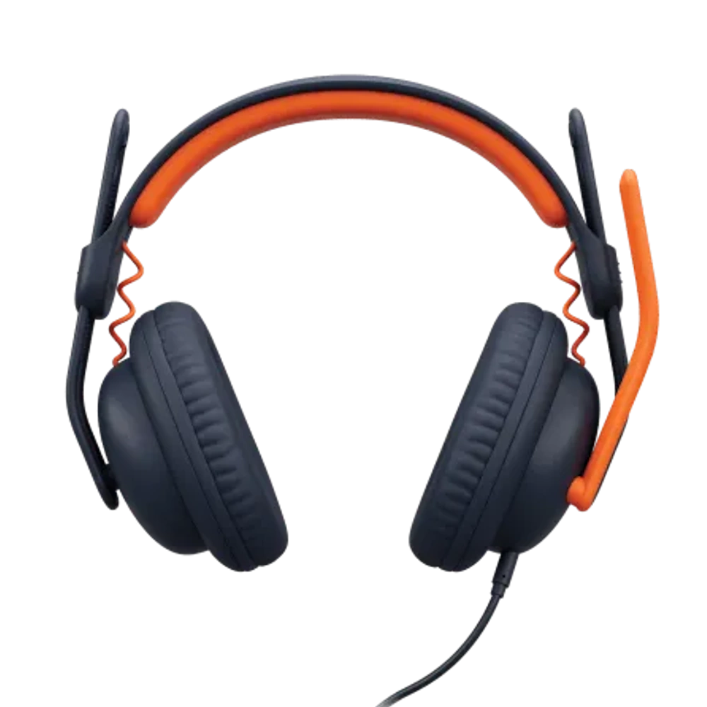אוזניות קשת Over-Ear חוטיות עם מיקרופון Logitech Zone Learn – צבע כחול