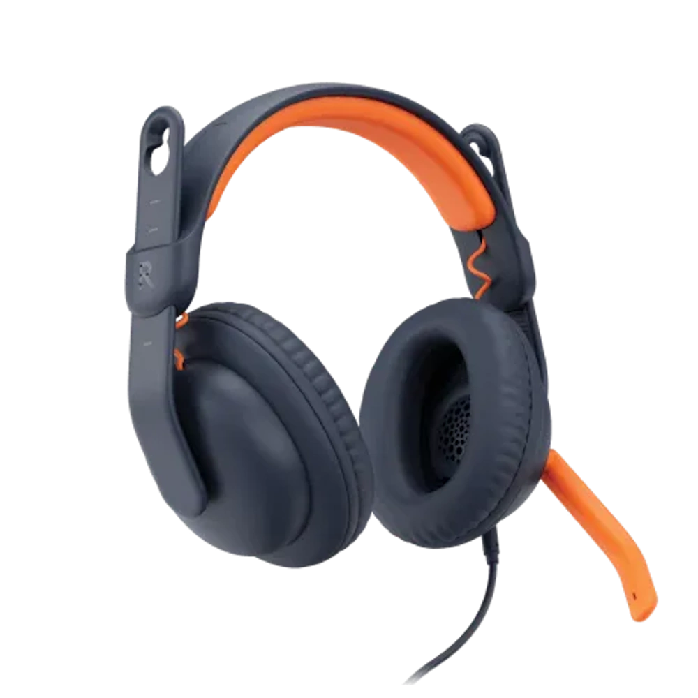 אוזניות קשת Over-Ear חוטיות עם מיקרופון Logitech Zone Learn – צבע כחול