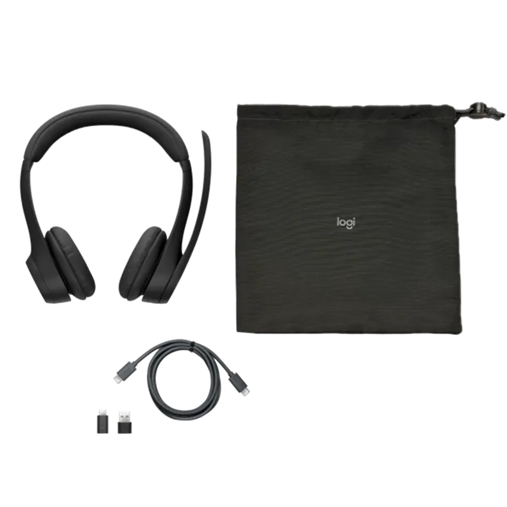 אוזניות קשת On-Ear אלחוטיות עם מיקרופון Logitech Zone 305 – צבע שחור