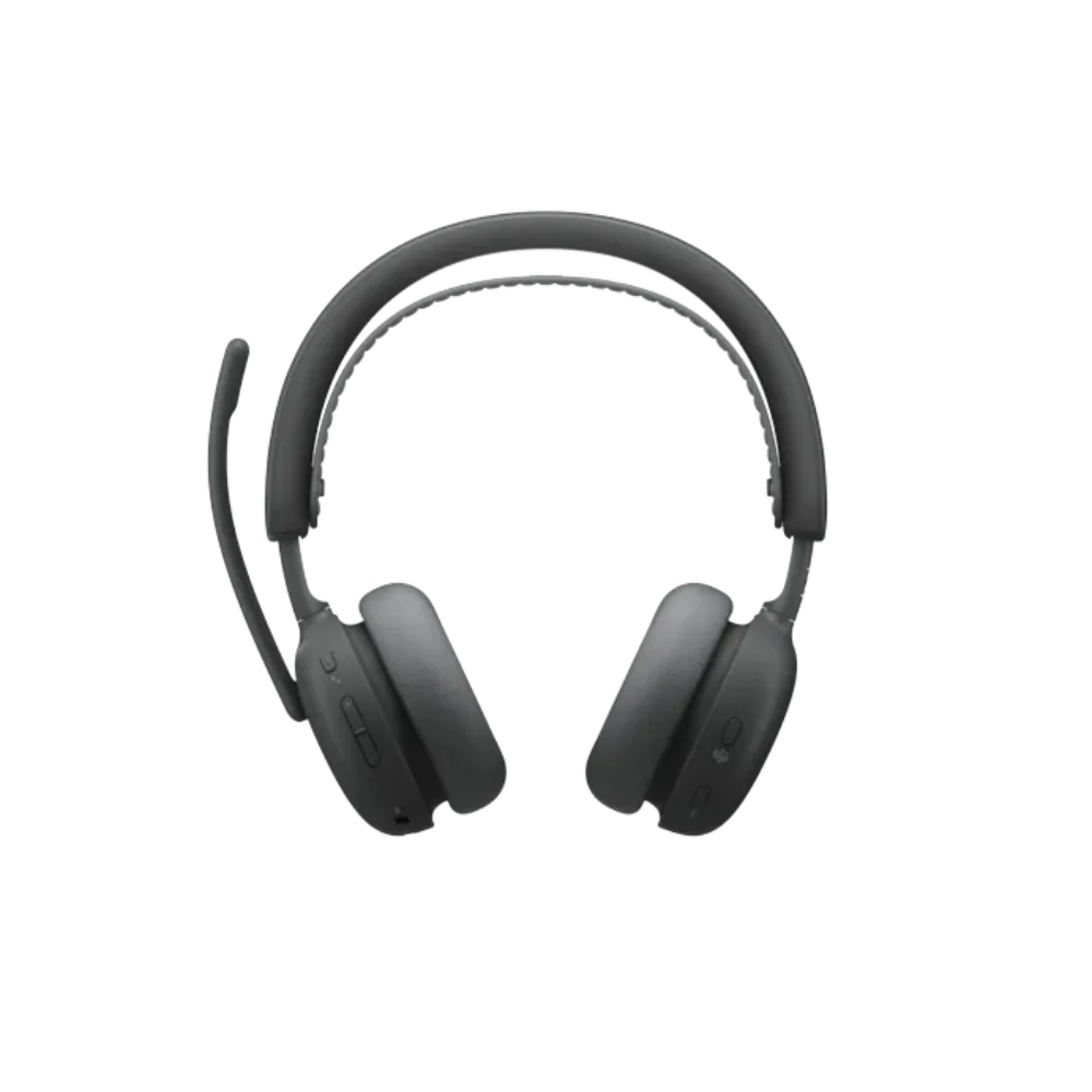 אוזניות קשת On-Ear אלחוטיות עם ביטול רעשים ומיקרופון Logitech Zone Wireless 2 ES UC – צבע אפור כהה