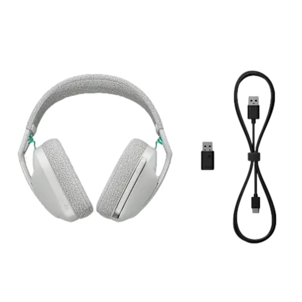 אוזניות גיימינג קשת Over-Ear אלחוטיות עם מיקרופון Logitech G321 Lightspeed – צבע לבן