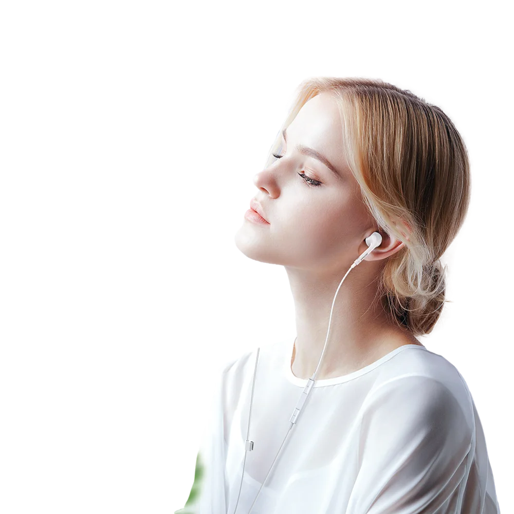 אוזניות In-Ear חוטיות עם מיקרופון Miracase METC420 – צבע לבן