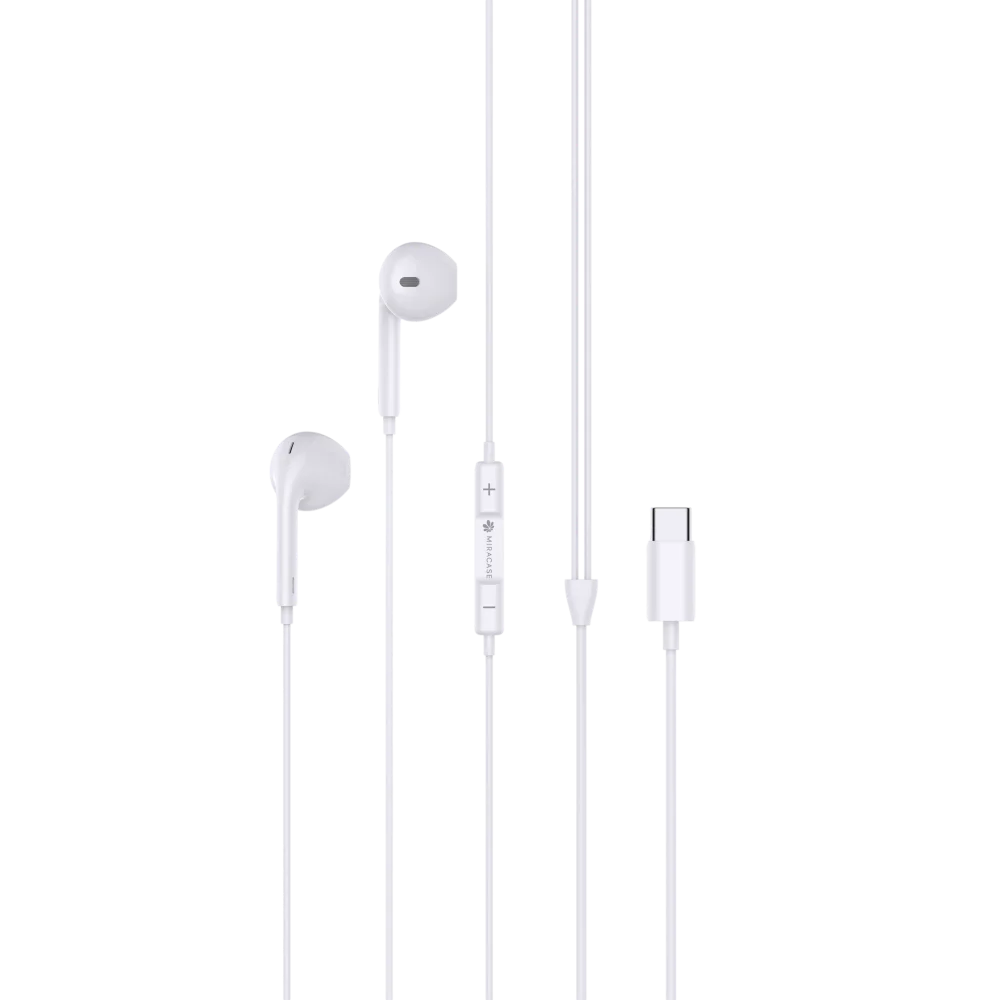 אוזניות In-Ear חוטיות עם מיקרופון Miracase METC420 – צבע לבן