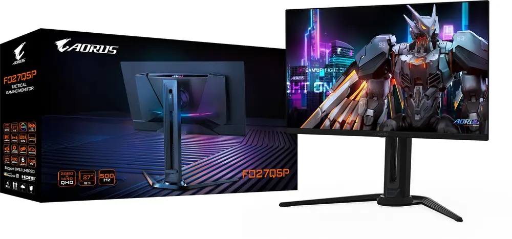 מסך מחשב גיימינג GigaByte AORUS FO27Q5P 27" QHD QD-OLED 500Hz 0.03ms