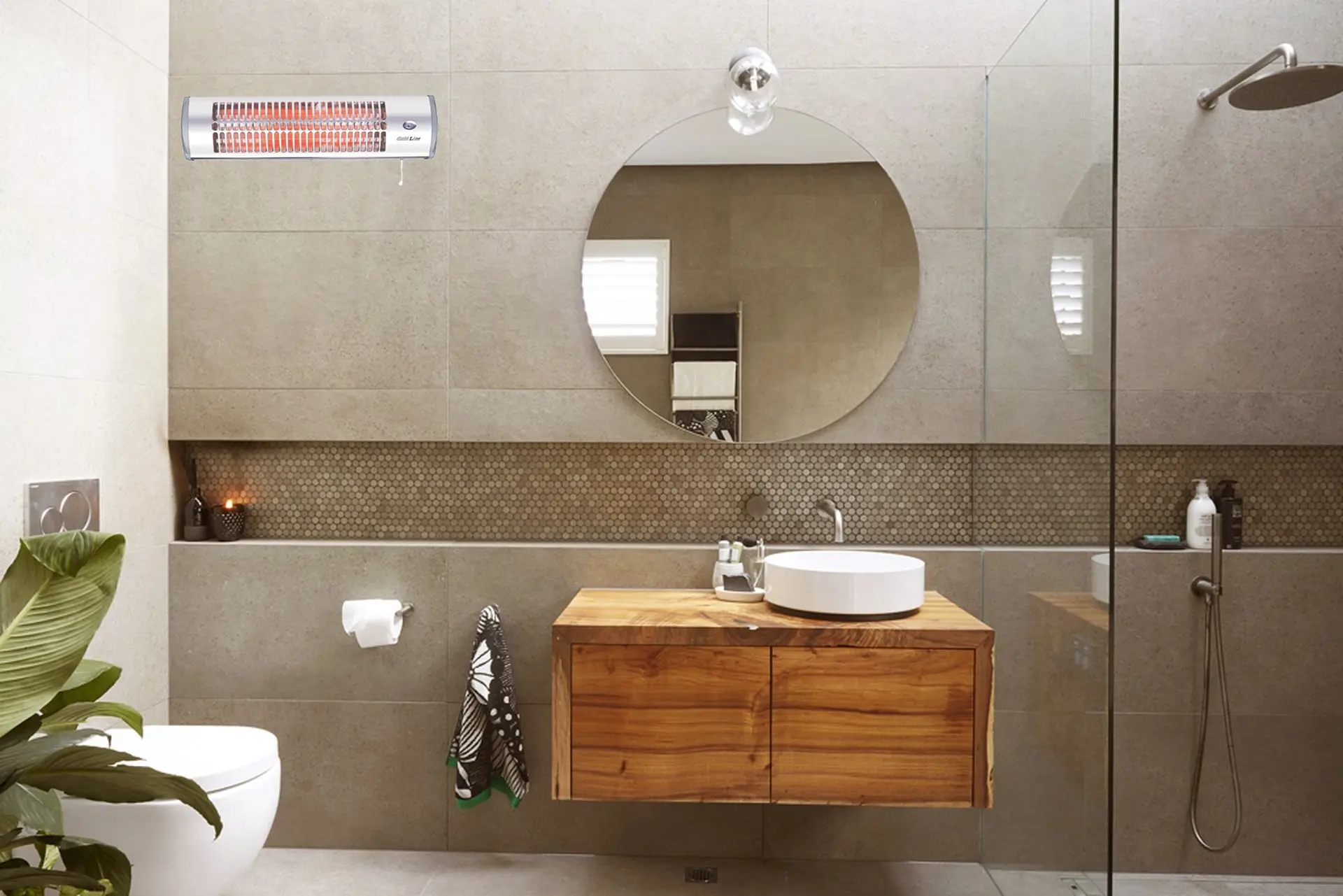 תנור חימום אמבטיה אינפרא Gold Line ATL-QH1500 1500W