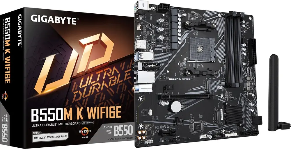 לוח אם GigaByte B550M K WIFI6E AM4 DDR4 Micro-ATX