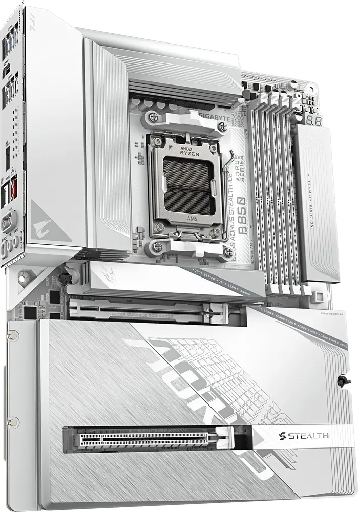 לוח אם GigaByte B850 A STEALTH ICE AM5 DDR5 ATX Wi-Fi 7