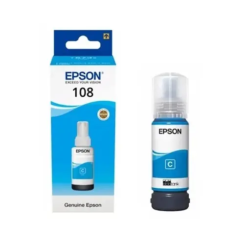 בקבוקון דיו מקורי ציאן Epson C13T09C24A 108