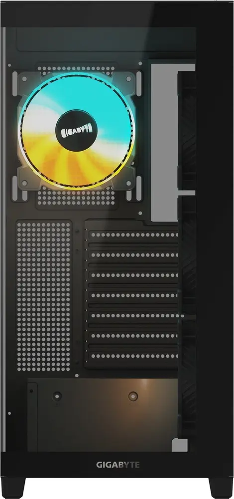 מארז מחשב ללא ספק GigaByte C500 Panoramic Stealth Tempered Glass ARGB ATX Mid Tower – צבע שחור