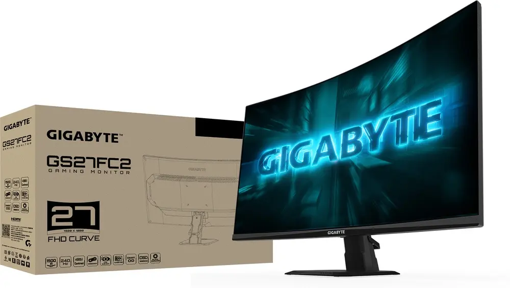 מסך מחשב גיימינג קעור GigaByte Gaming GS27FC 27" Full HD VA 180Hz 1ms