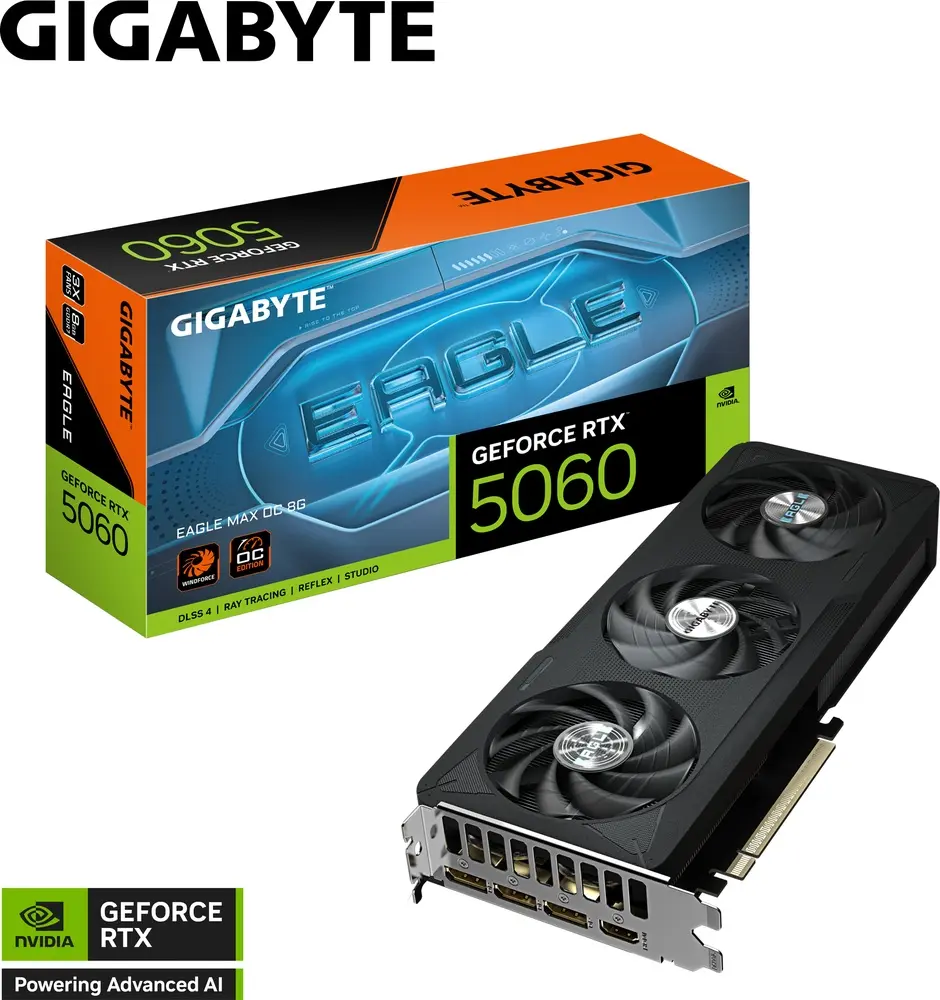 כרטיס מסך Gigabyte GeForce RTX 5060 Eagle Max OC 8GB GDDR7