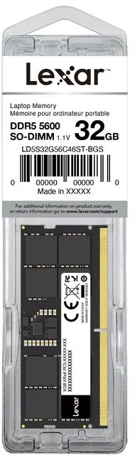 זיכרון למחשב נייד Lexar LD5S32G56C46ST-BGS 32GB DDR5 5600MHz