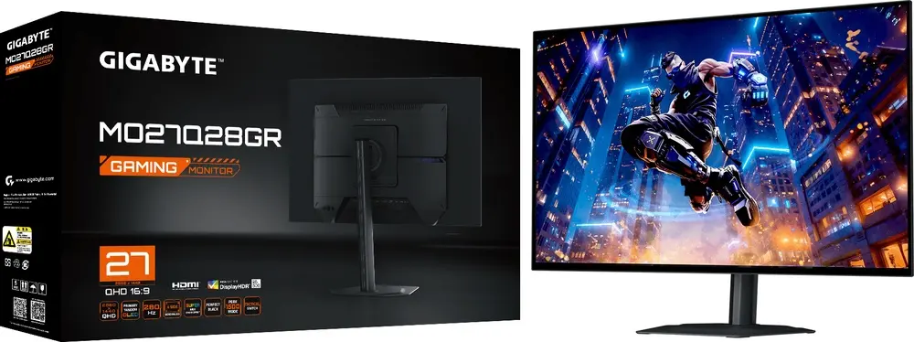 מסך מחשב גיימינג GigaByte MO27Q28GR 27" QHD OLED 280Hz 0.03ms