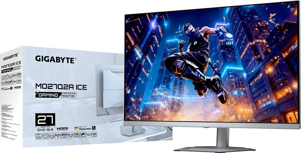 מסך מחשב גיימינג GigaByte MO27Q2A ICE 27" QHD QD-OLED 280Hz 0.03ms