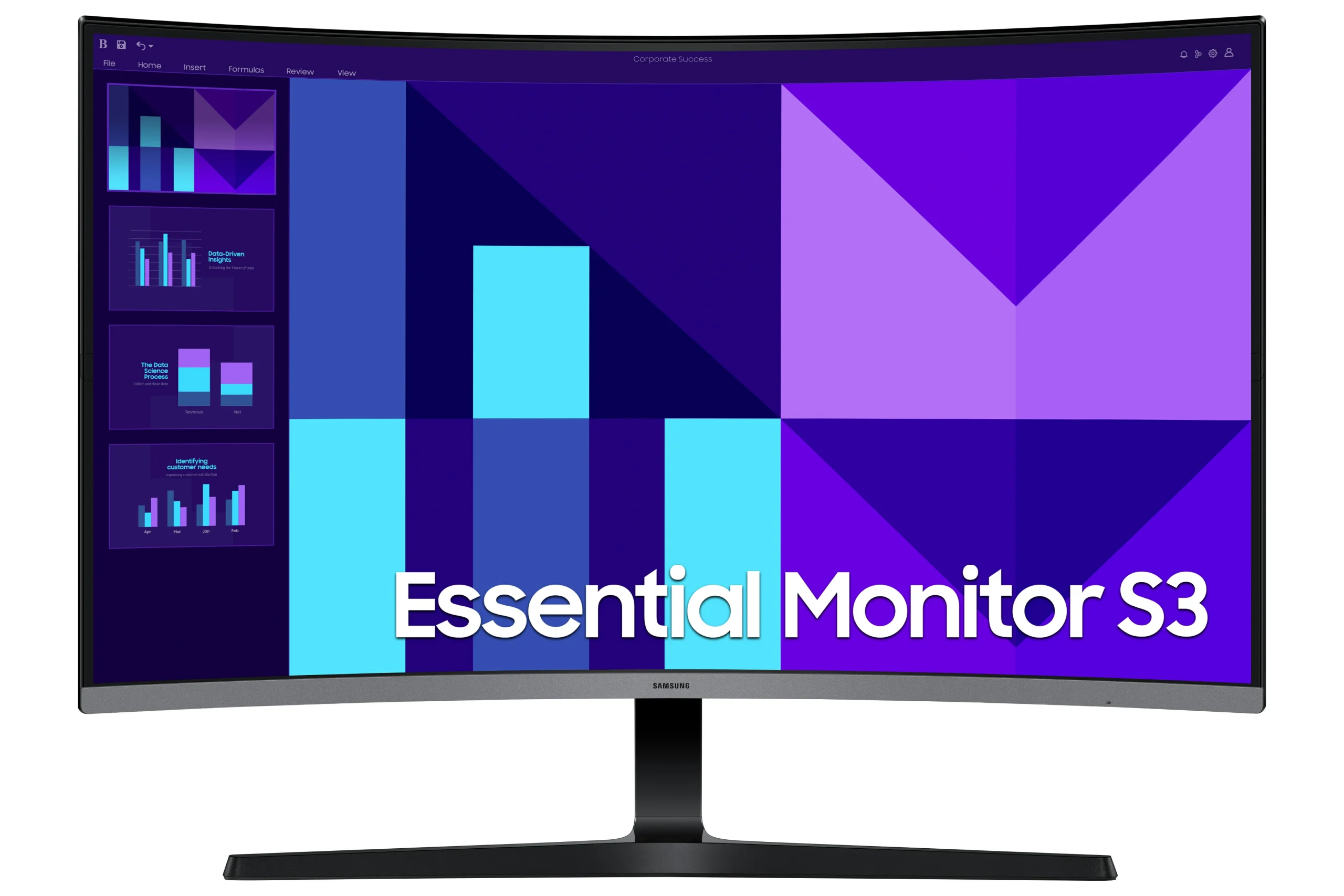 מסך מחשב קעור Samsung Essential S3 S39GD 32" Full HD VA 100Hz 4ms