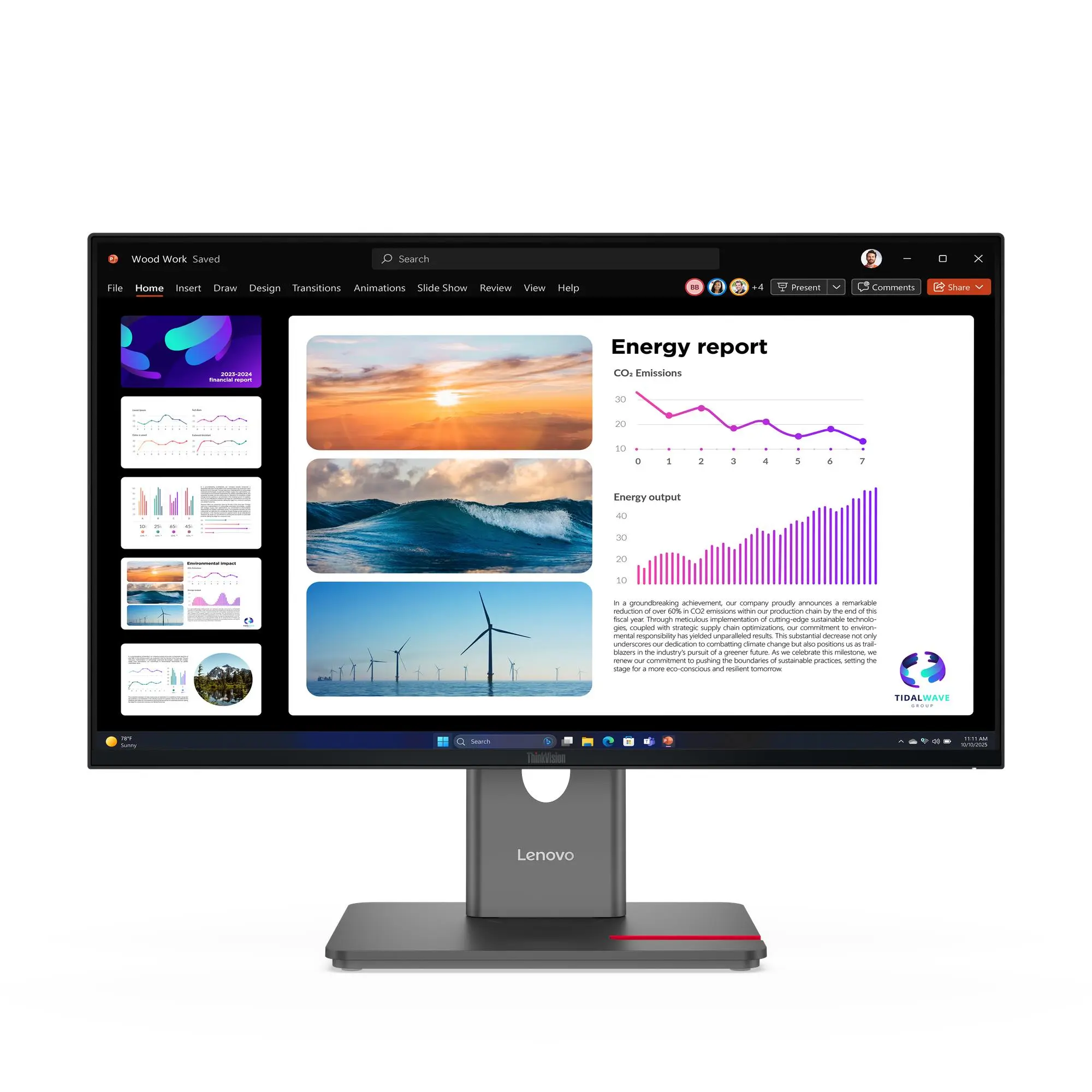 מסך מחשב Lenovo ThinkVision P24Q-40 23.8" QHD IPS 120Hz 4ms
