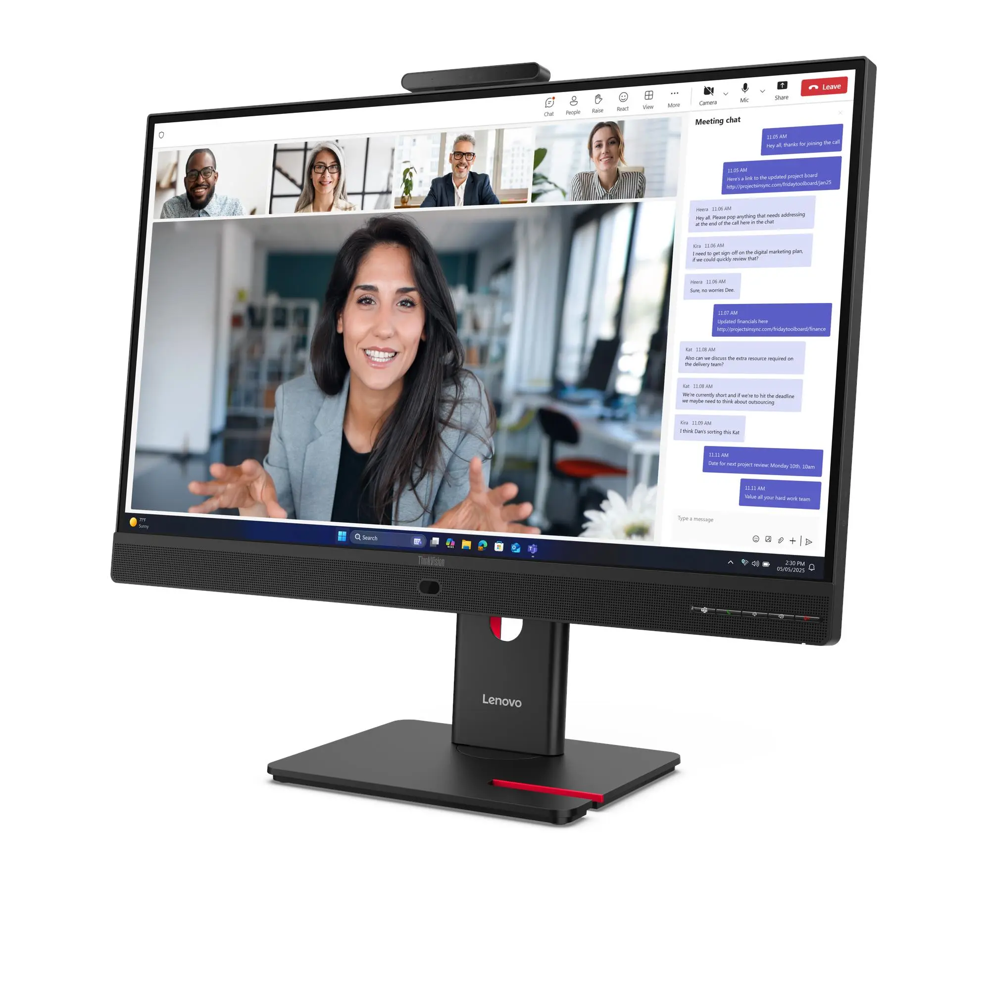 מסך מחשב Lenovo ThinkVision T27QD-4v 27" QHD IPS 120Hz 4ms