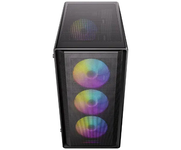 מארז מחשב ללא ספק Antec VX510 ARGB Tempered Glass ATX Mid Tower – צבע שחור
