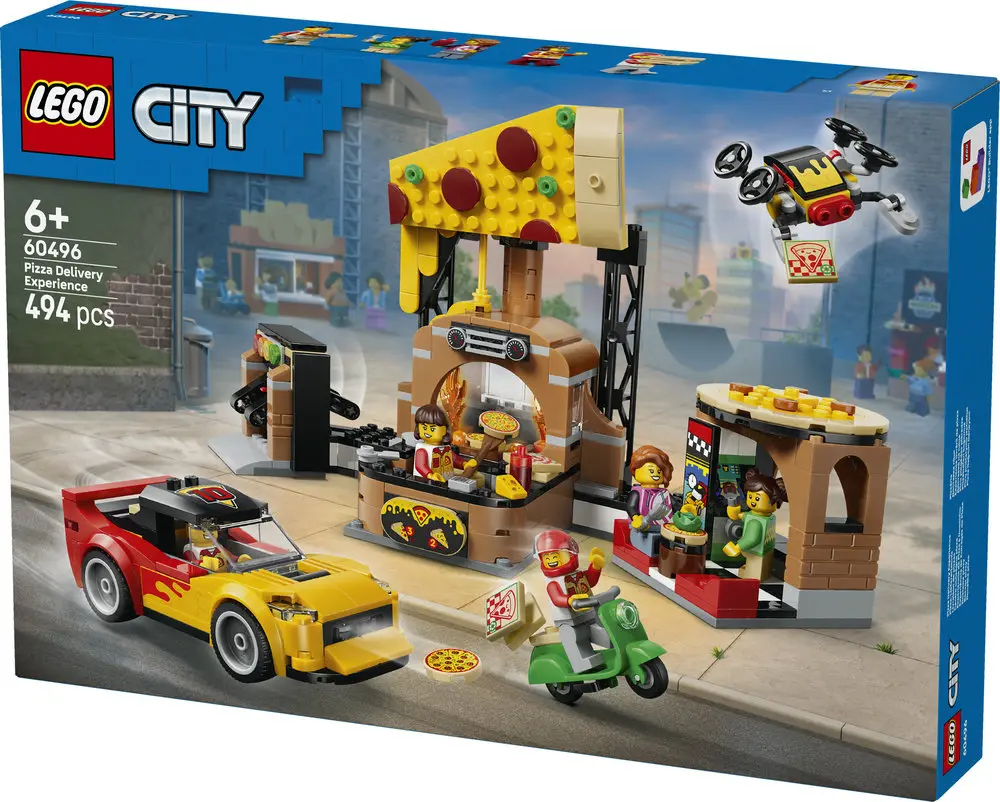 חוויית משלוחי פיצות עם כלי רכב Lego City 60496