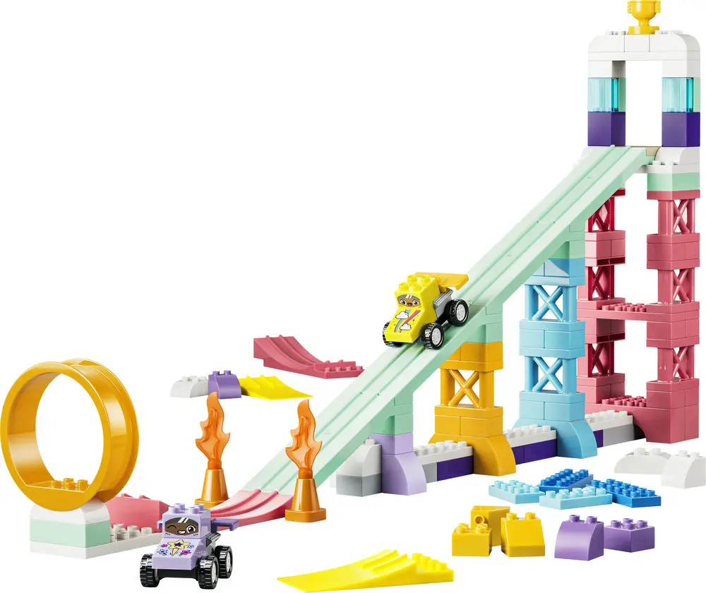 רמפות יצירתיות סט 3 ב-1 עם רכבים Lego Duplo 10478