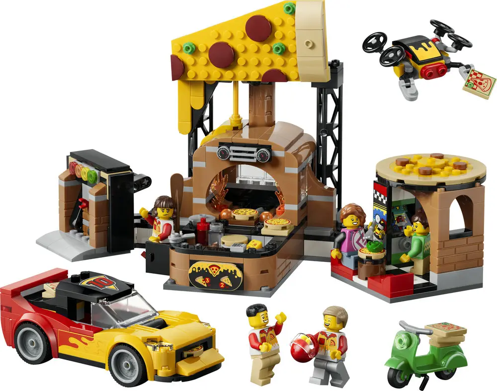 חוויית משלוחי פיצות עם כלי רכב Lego City 60496
