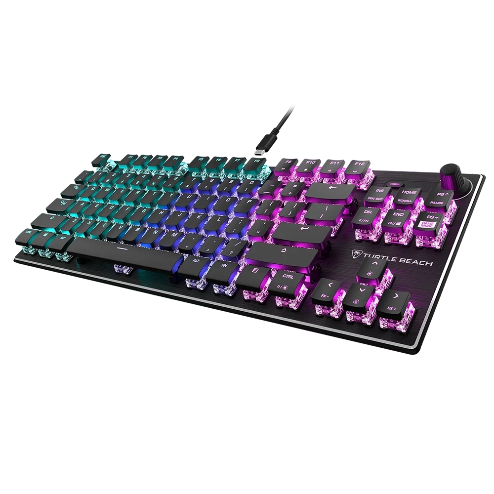 מקלדת מכנית גיימינג חוטית Turtle Beach Vulcan TKL – בצבע שחור