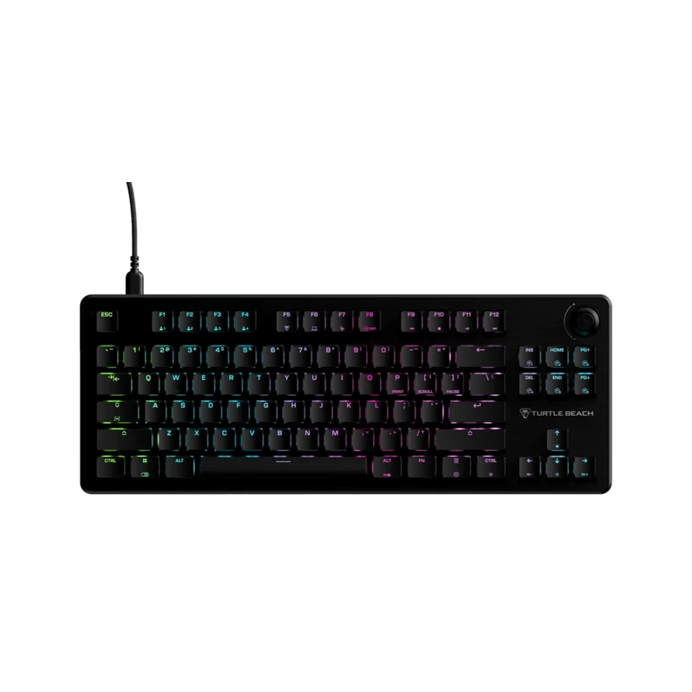 מקלדת גיימינג מכנית חוטית Turtle Beach Vulcan II TKL – בצבע שחור