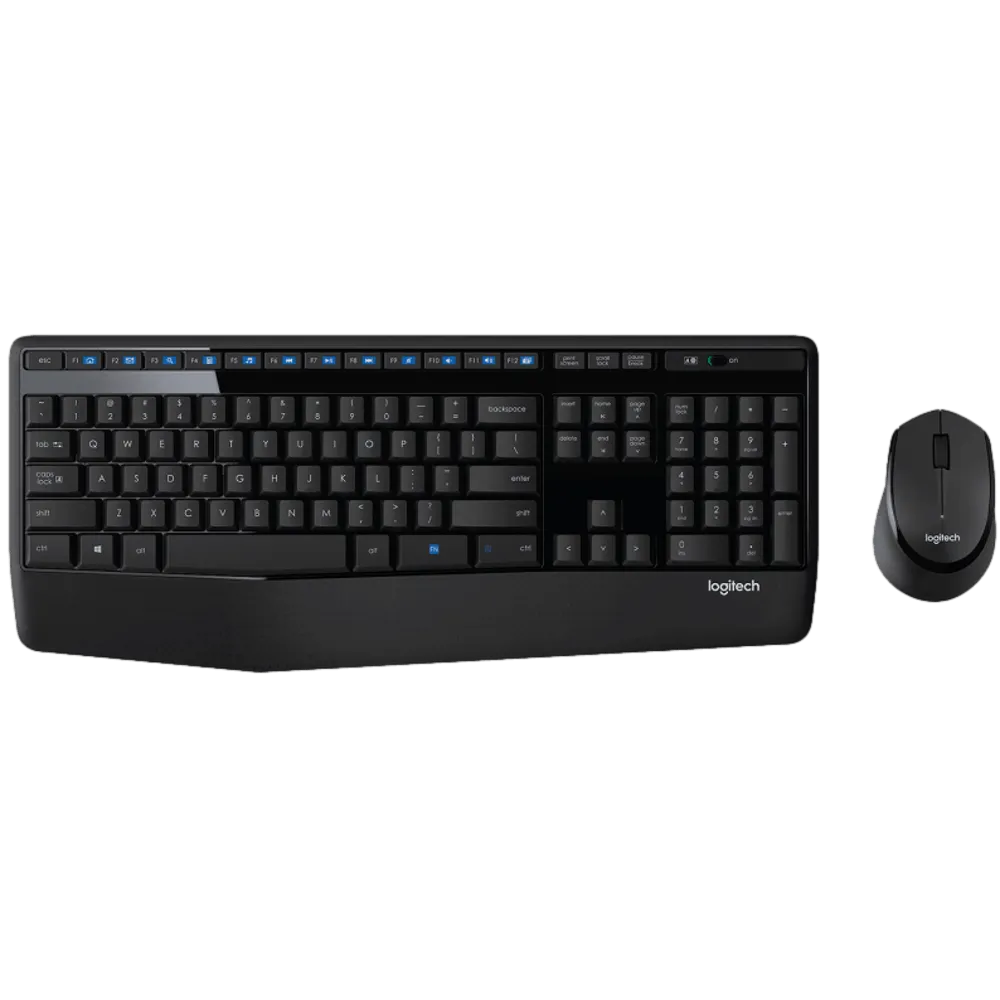 סט מקלדת ועכבר ארגונומי אלחוטי Logitech MK345 – בצבע שחור