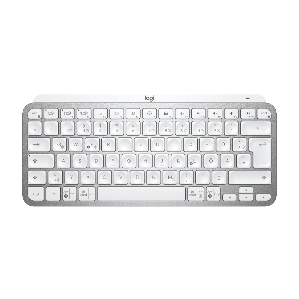 מקלדת מולטימדיה אלחוטית Logitech MX Keys Mini – בצבע אפור בהיר