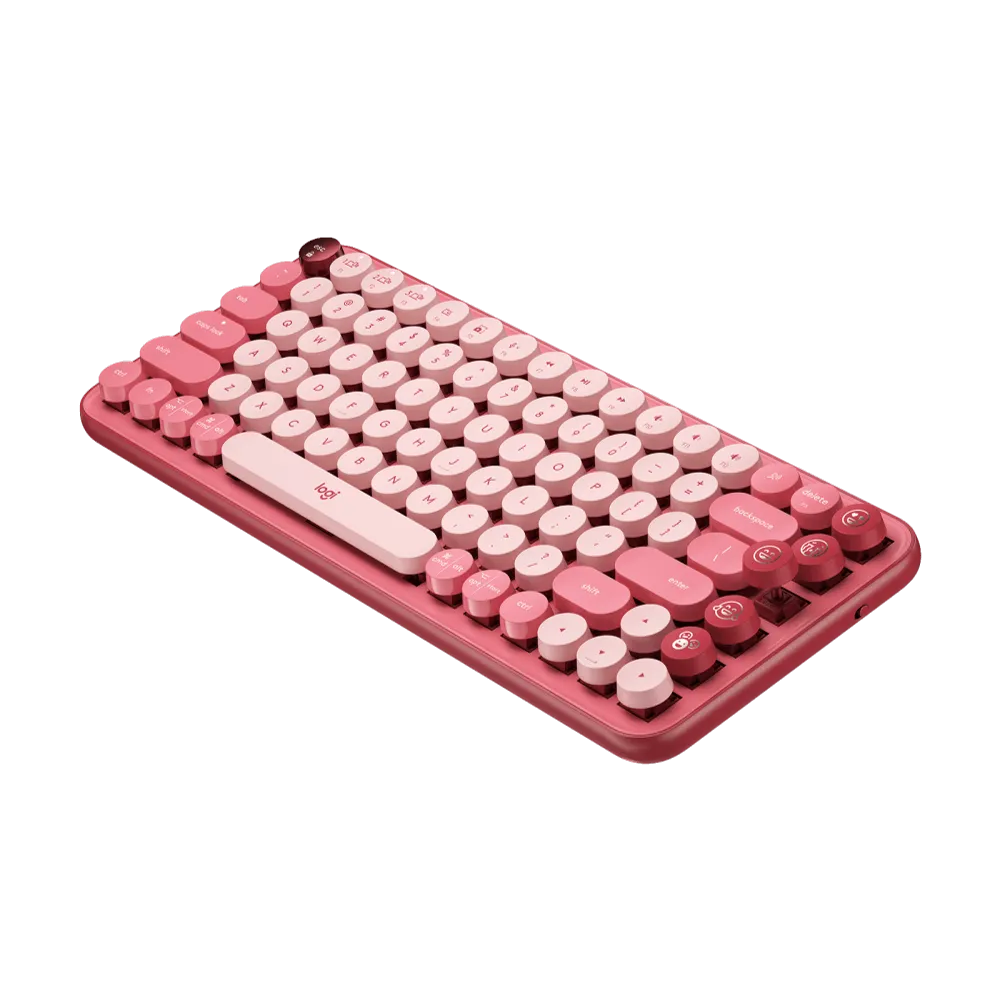 מקלדת מכנית אלחוטית Logitech POP Keys – בצבע ורוד אודם
