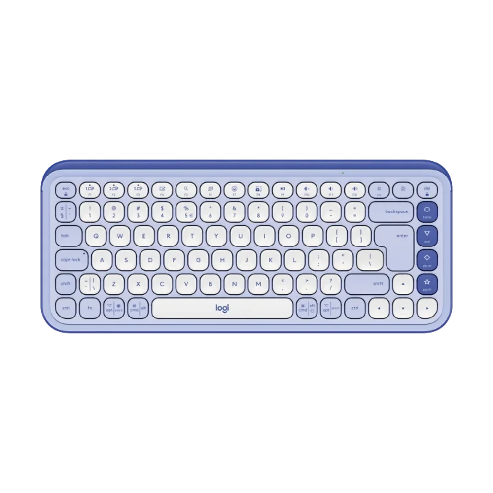 מקלדת מולטימדיה אלחוטית Logitech POP Icon Keys – בצבע לילך