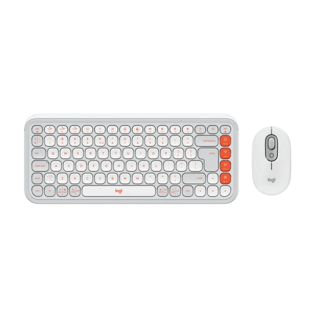סט מקלדת ועכבר אלחוטי Logitech POP Icon Combo – בצבע אוף-וויט