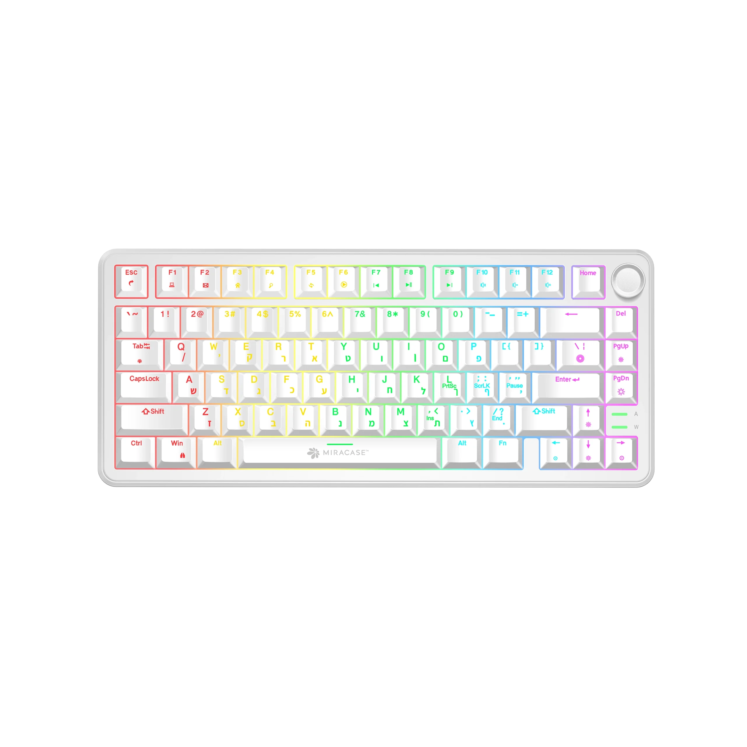 מקלדת מכנית גיימינג חוטית Miracase MMCK300 – בצבע לבן