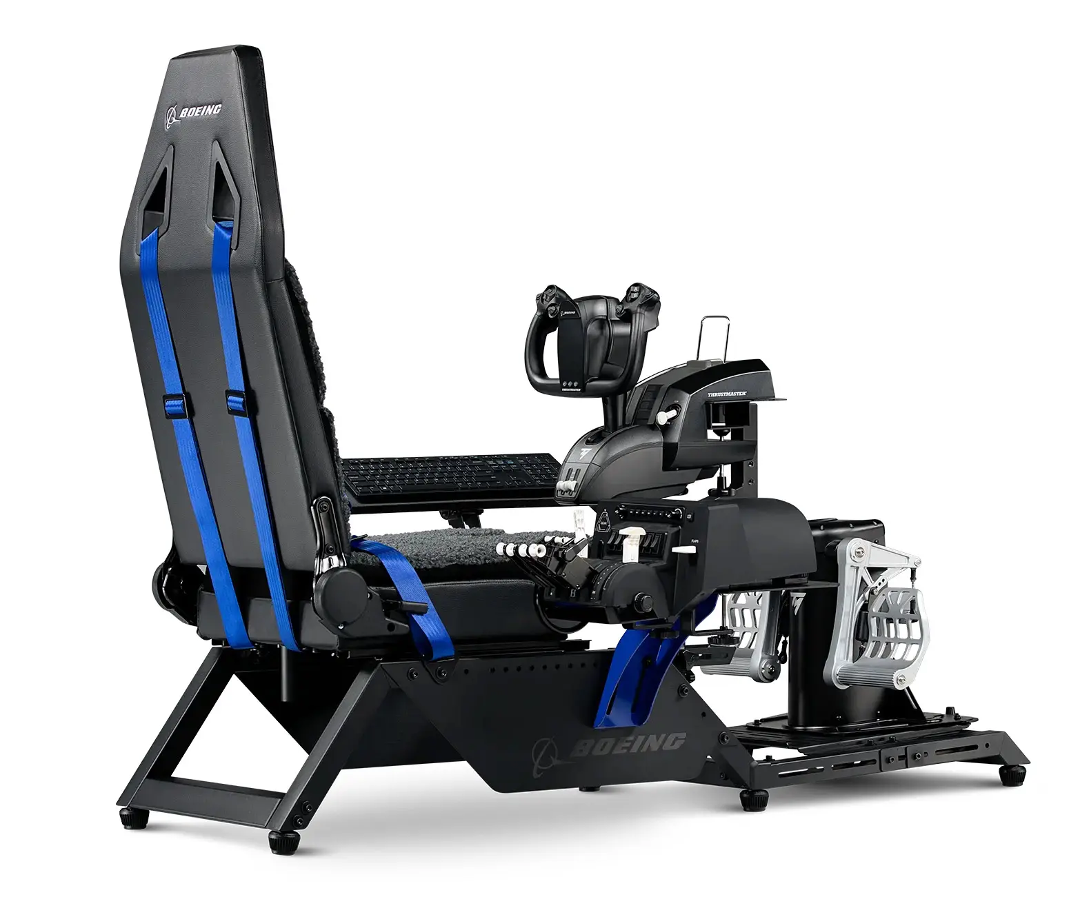 מעמד סימולטור טיסה Next Level Racing Flight Simulator Boeing Commercial Edition מבית Next Level Racing בצבע שחור/כחול